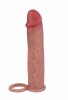 Censan Realistik Penis Kılıfı 19 cm | Esnek Silikon Uzatıcı ve Kalınlaştırıcı Kılıf | Testis Halkalı